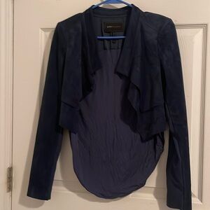 BCBG Maxazria Norton Crop Jacket XS Faux SuedeKhaki Stretch $198 6756 NWT